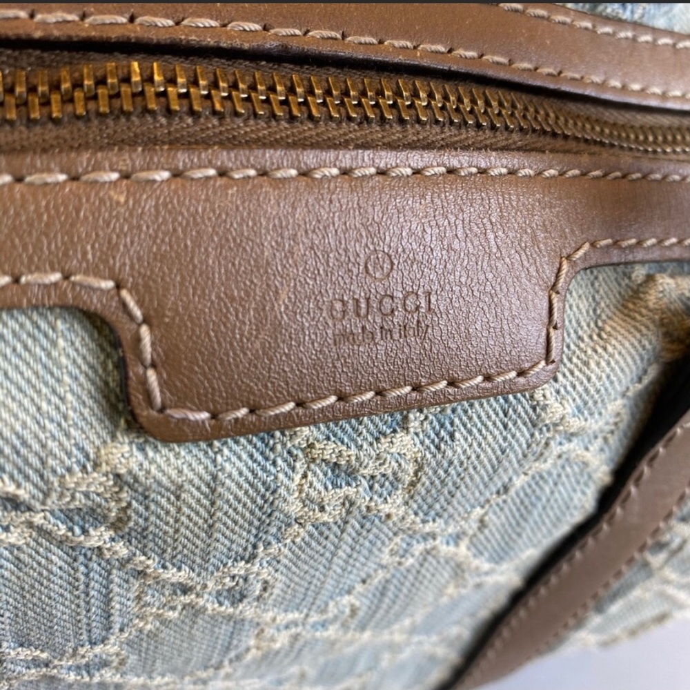 Gucci GG Rare Supreme Jeans Boston Bag Satchel - Picture 2 of 9